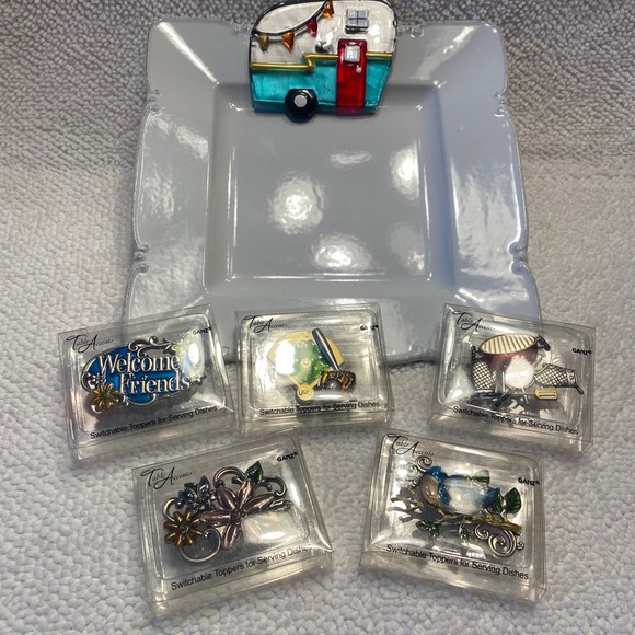 GANZ Other - Ganz Serving Dish and Table Accents Switchable Toppers for Serving Dish Lot of 7